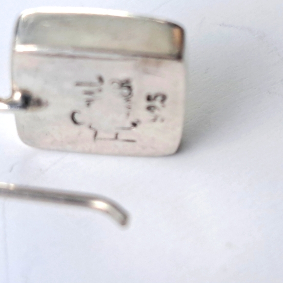 925 sterling  silver blue earrings - Picture 5 of 6